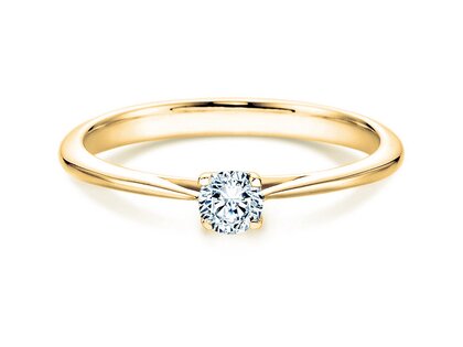 Bague de fiançailles Delight dans 18K or jaune avec diamant 0,25ct G/SI