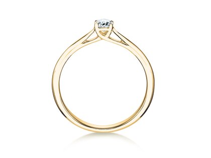 Bague de fiançailles Delight dans 18K or jaune avec diamant 0,25ct G/SI