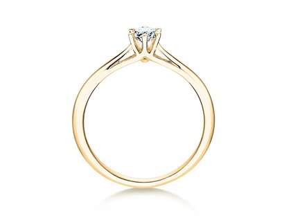 Bague de fiançailles Heaven 6 en 9K or jaune avec diamant de laboratoire 0,25ct E/VS