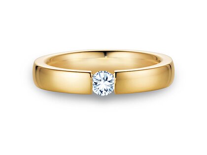 Bague de fiançailles Infinity en 18K or jaune avec diamant 0,30ct H/SI