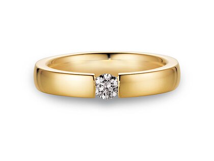 Bague de fiançailles Infinity dans 14K or jaune avec diamant 0,25ct G/SI