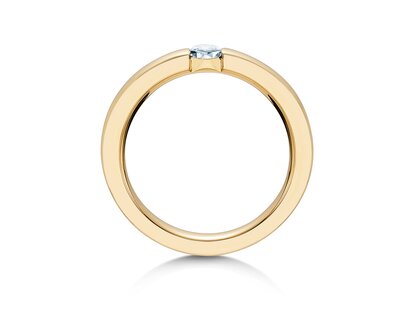 Bague de fiançailles Infinity en 18K or jaune avec diamant 0,30ct H/SI