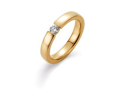Bague de fiançailles Infinity dans 14K or jaune avec diamant 0,25ct G/SI