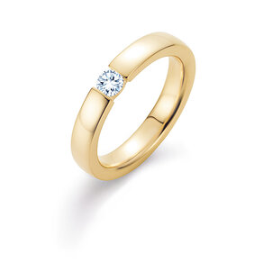 Bague de fiançailles Infinity en 18K or jaune avec diamant 0,30ct H/SI