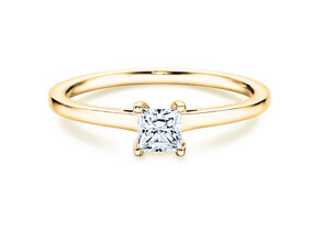 Bague de fiançailles Princess dans 14K or jaune avec diamant 0,25ct G/SI