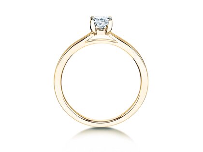 Bague de fiançailles Princess dans 14K or jaune avec diamant 0,25ct G/SI