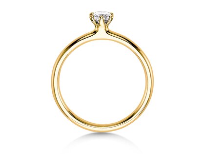 Bague de fiançailles Classic 6 dans 14K or jaune avec diamant 0,30ct H/SI