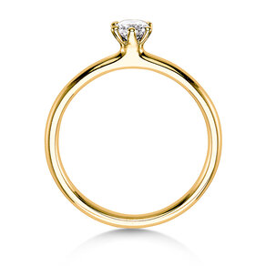 Bague de fiançailles Classic 6 dans 14K or jaune avec diamant 0,30ct H/SI
