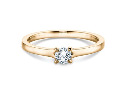Bague de fiançailles Modern dans 14K or jaune avec diamant 0,30ct G/SI