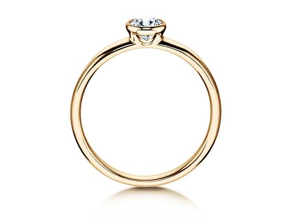 Bague de fiançailles Eternal dans 14K or jaune avec diamant 0,35ct G/SI