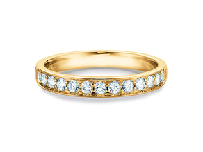 Bague de fiançailles Alliance-/Eternityring dans 18K or jaune avec diamants 0,39ct G/SI