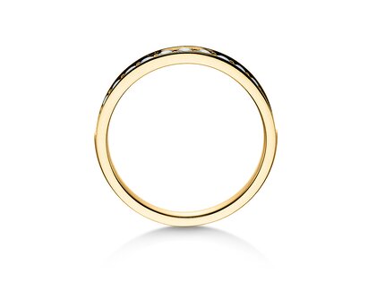 Bague de fiançailles Alliance-/Eternityring dans 18K or jaune avec diamants 0,39ct G/SI