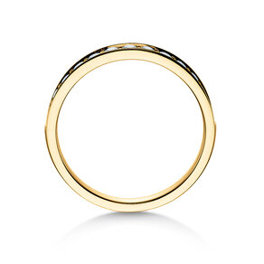 Bague de fiançailles Alliance-/Eternityring dans 18K or jaune avec diamants 0,39ct G/SI