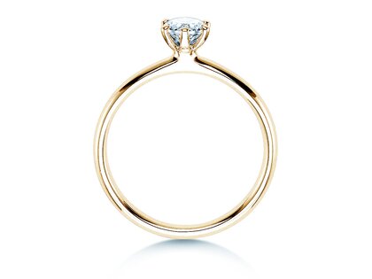 Bague de fiançailles Classic 6 dans 14K or jaune avec diamant 0,40ct H/SI