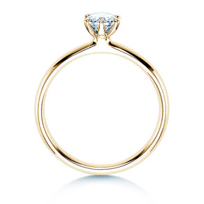 Bague de fiançailles Classic 6 dans 14K or jaune avec diamant 0,40ct H/SI
