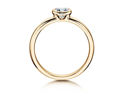 Bague de fiançailles Eternal dans 14K or jaune avec diamant 0,40ct H/SI