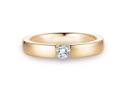 Bague de fiançailles Infinity dans 18K or jaune avec diamant 0,40ct H/SI