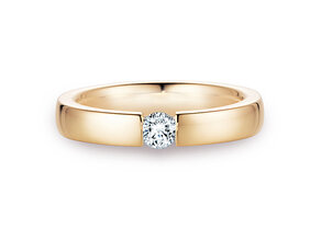 Bague de fiançailles Infinity dans 18K or jaune avec diamant 0,40ct H/SI
