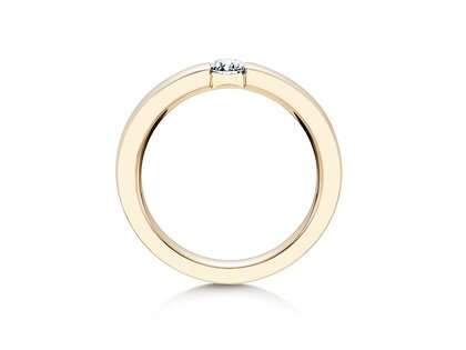 Bague de fiançailles Infinity dans 18K or jaune avec diamant 0,40ct H/SI
