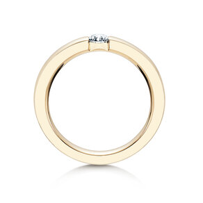 Bague de fiançailles Infinity dans 18K or jaune avec diamant 0,40ct H/SI