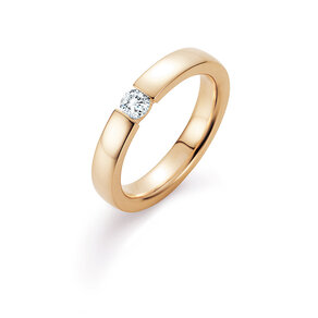 Bague de fiançailles Infinity dans 18K or jaune avec diamant 0,40ct H/SI