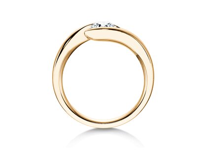 Bague de fiançailles Twist dans 18K or jaune avec diamant 0,40ct H/SI
