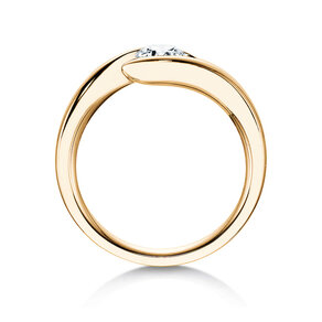 Bague de fiançailles Twist dans 18K or jaune avec diamant 0,40ct H/SI