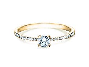 Bague de fiançailles Grace dans 18K or jaune avec diamants 0,70ct G/SI