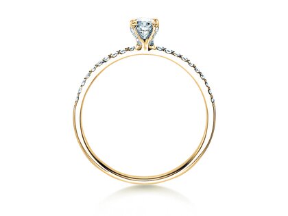 Bague de fiançailles Grace dans 18K or jaune avec diamants 0,70ct G/SI