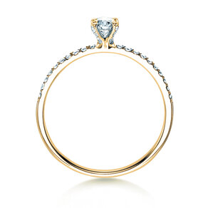 Bague de fiançailles Grace dans 18K or jaune avec diamants 0,70ct G/SI