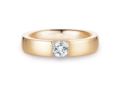 Bague de fiançailles Infinity dans 14K or jaune avec diamant 0,50ct G/SI