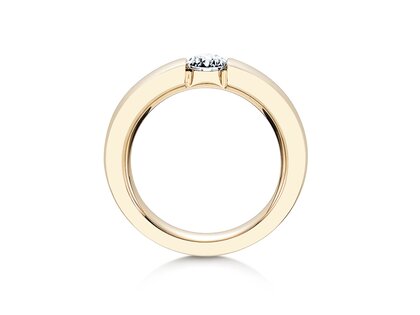 Bague de fiançailles Infinity dans 14K or jaune avec diamant 0,50ct G/SI
