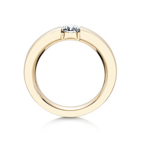 Bague de fiançailles Infinity dans 14K or jaune avec diamant 0,50ct G/SI