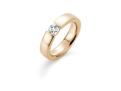 Bague de fiançailles Infinity dans 14K or jaune avec diamant 0,50ct G/SI