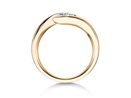 Bague de fiançailles Twist en 9K or jaune avec diamant 1,00ct H/SI