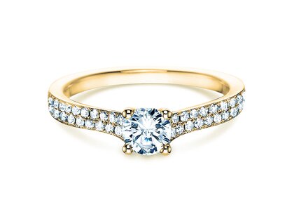 Bague de fiançailles Claire dans 18K or jaune avec diamants 0,70ct G/SI