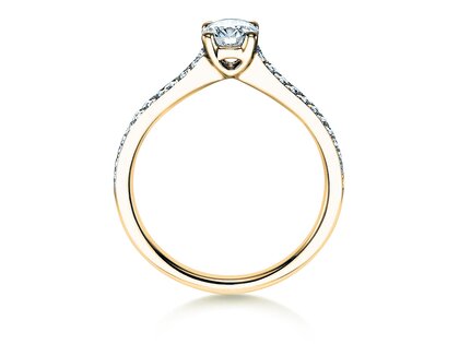 Bague de fiançailles Claire dans 18K or jaune avec diamants 0,70ct G/SI