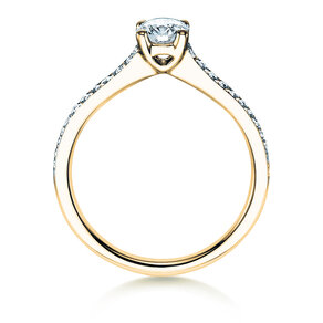 Bague de fiançailles Claire dans 18K or jaune avec diamants 0,70ct G/SI