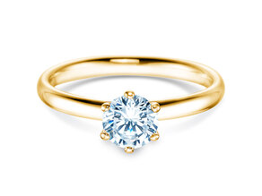 Bague de fiançailles Classic 6 dans 14K or jaune avec diamant 0,75ct G/SI