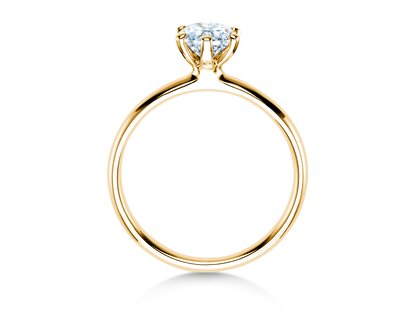 Bague de fiançailles Classic 6 dans 14K or jaune avec diamant 0,75ct G/SI