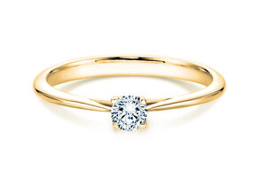 Bague de fiançailles Delight dans 18K or jaune avec diamant 0,75ct H/SI