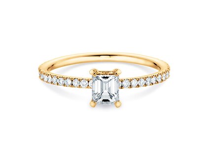 Bague de fiançailles Elaine en 14K or jaune avec diamants 0,86ct G/VS