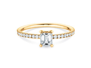 Bague de fiançailles Elaine en 14K or jaune avec diamants 0,86ct G/VS
