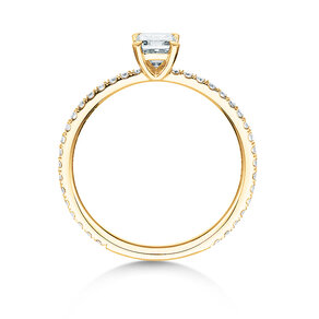 Bague de fiançailles Elaine en 14K or jaune avec diamants 0,86ct G/VS