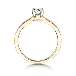 Bague de fiançailles Princess dans 18K or jaune avec diamant 1,00ct G/SI