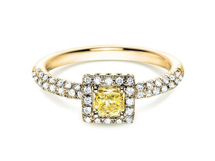 Bague de fiançailles Sophie en 18K or jaune avec diamants 1,02ct