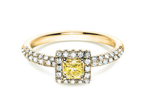 Bague de fiançailles Sophie en 18K or jaune avec diamants 1,02ct