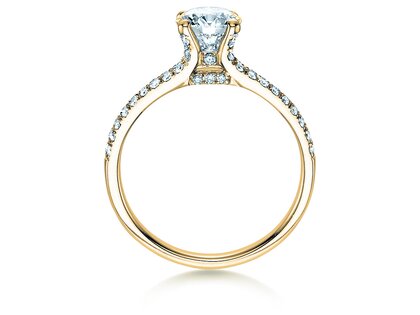 Bague de fiançailles Dynasty dans 18K or jaune avec diamants 1,27ct G/SI