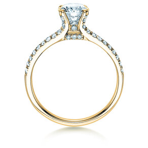 Bague de fiançailles Dynasty dans 18K or jaune avec diamants 1,27ct G/SI