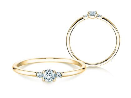 Bague de fiançailles Vivid Petite Diamond en or jaune
